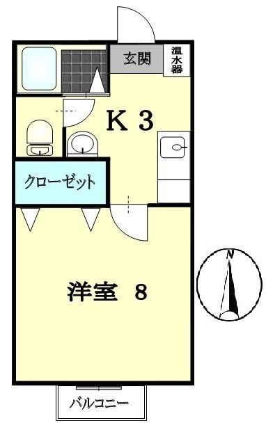 ハイツ栗田の間取り写真