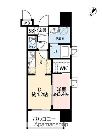 地下鉄空港線 赤坂駅 徒歩7分 14階建 築11年の間取り写真