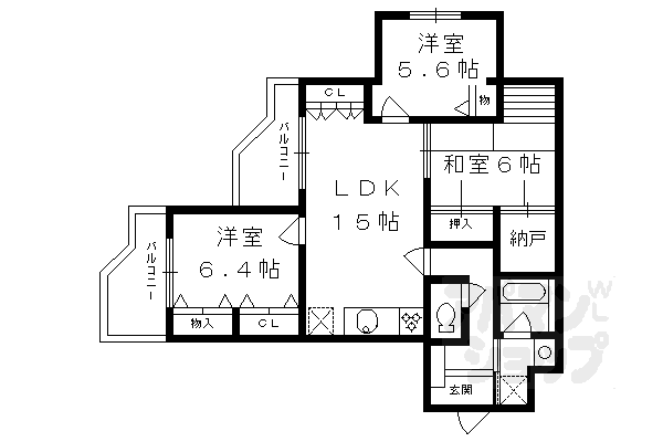 Gran Pino 伏見桃山の間取り写真