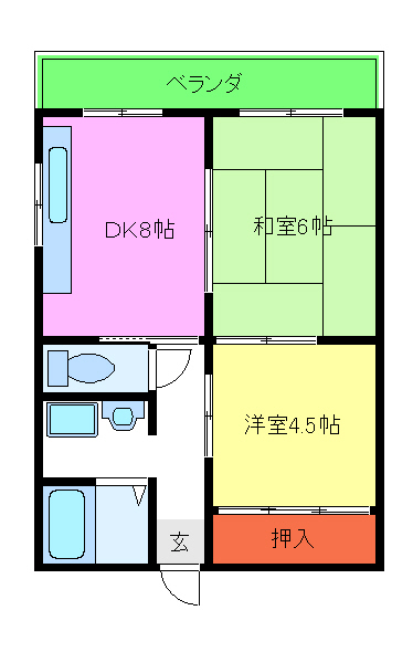 【大阪市平野区長吉長原のマンションの間取り】