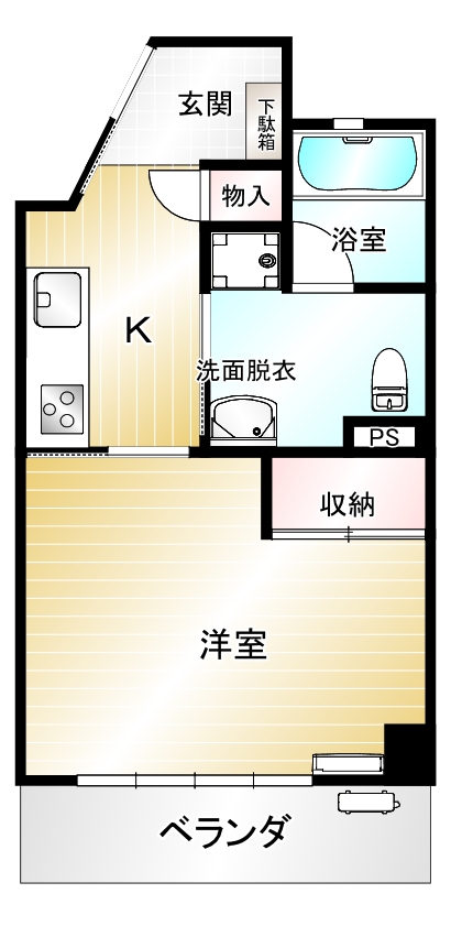 いわき市平のマンションの間取り