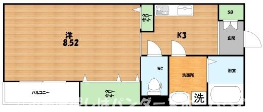 シエルグランデ町楠葉の間取り