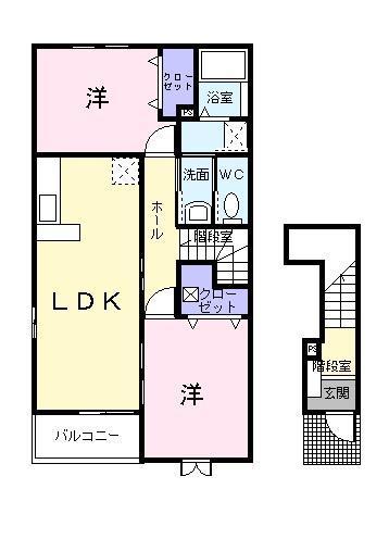 ラフレシールＢの間取り