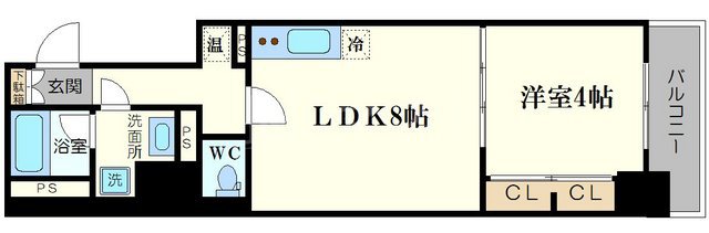 ＬＡＶ心斎橋ＷＥＳＴの間取り