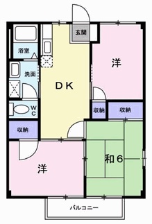 多可郡多可町中区高岸のアパートの間取り