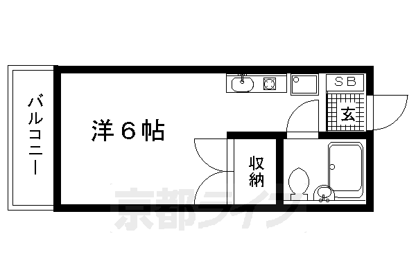 京都市北区大宮中林町のマンションの間取り