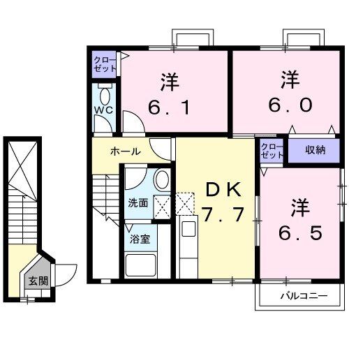 エメラルド牟礼　Ａの間取り