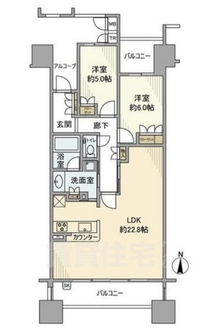 名古屋市中川区尾頭橋のマンションの間取り