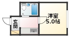 大阪市東淀川区豊里のアパートの間取り