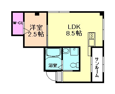 大阪市淀川区塚本のマンションの間取り