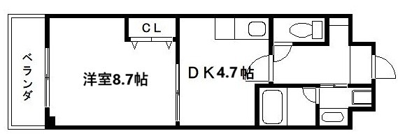 エス・キュート京都下鴨東の間取り