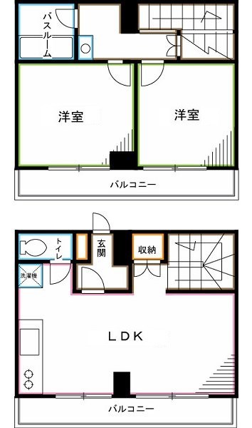 杉並区阿佐谷北のマンションの間取り