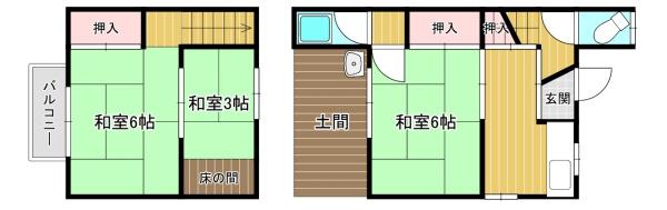 貸家　中久世町2丁目101の間取り