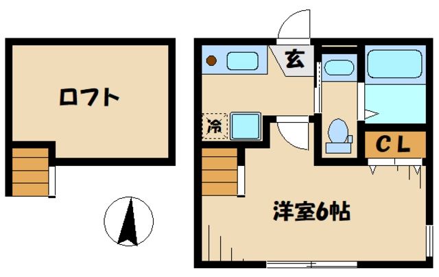 川崎市宮前区菅生ケ丘のアパートの間取り