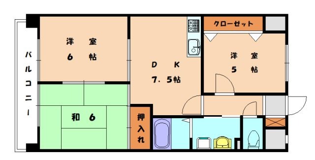 ディライト赤間駅前の間取り