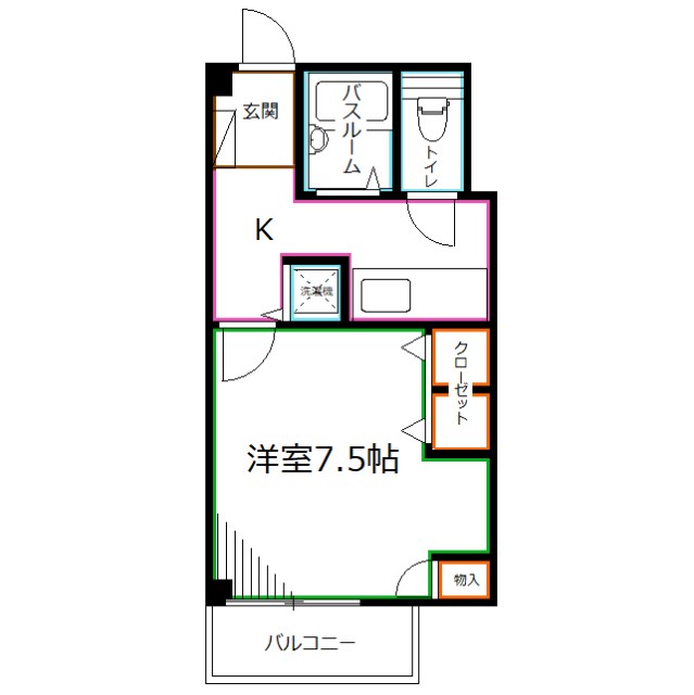 第３小柳コーポの間取り