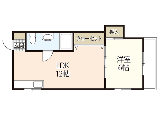 広島市中区白島九軒町のマンションの間取り