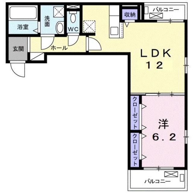 【和泉市上代町のアパートの間取り】