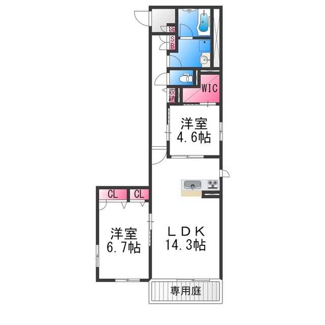 ｓｈａｍａｉｓｏｎ　Ｅｃｒａｃｉｅの間取り