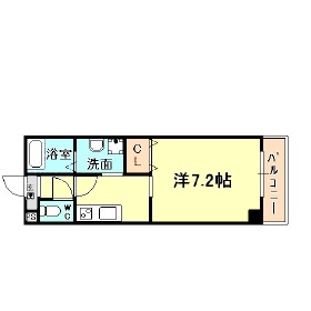 西宮市仁川百合野町のマンションの間取り