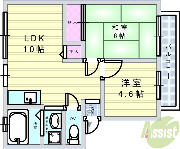 【サンシティミシマの間取り】