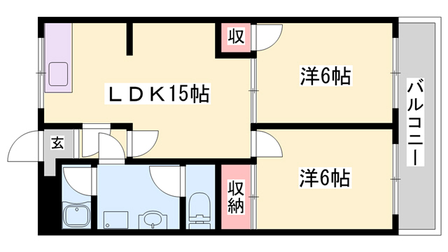 グランコート滝野の間取り