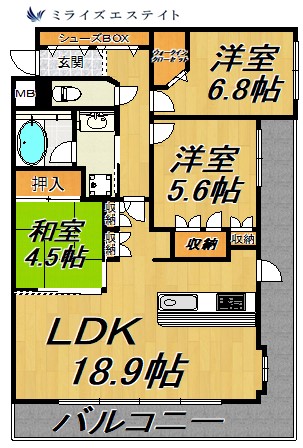 ベレーサ鶴舞公園の間取り