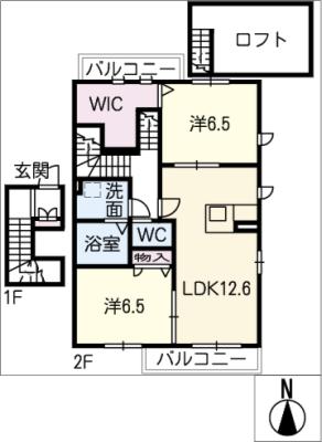 メゾン　ド　クリークの間取り