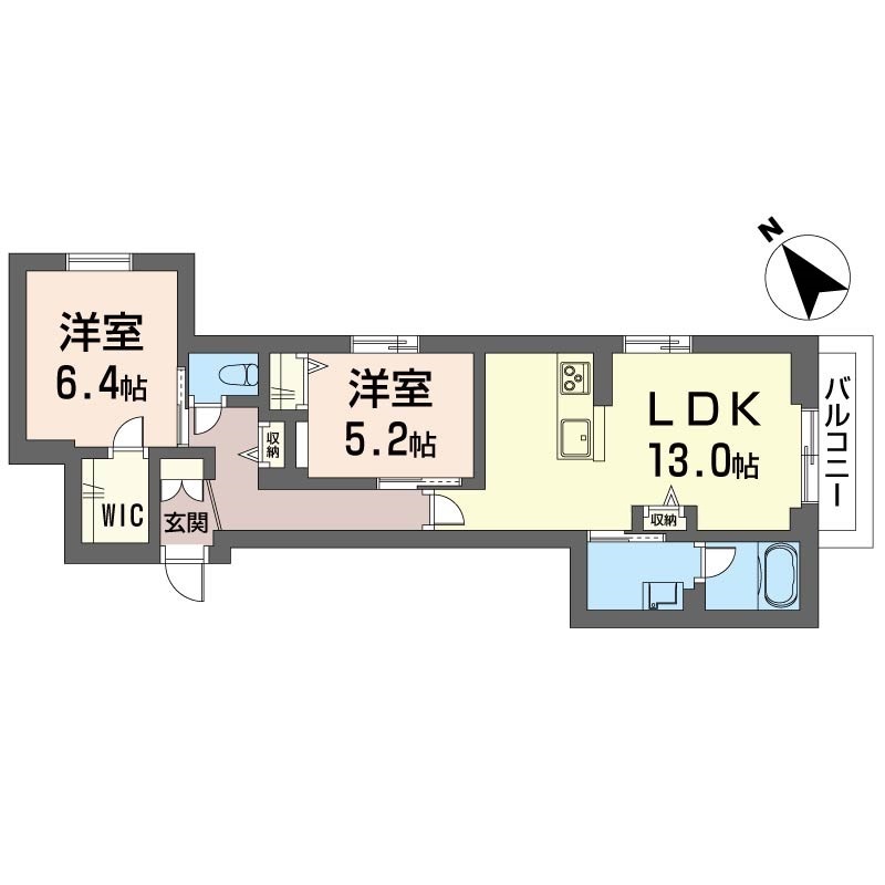 ブレイブブロッサム　丸山台の間取り