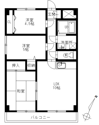 福山市草戸町のマンションの間取り