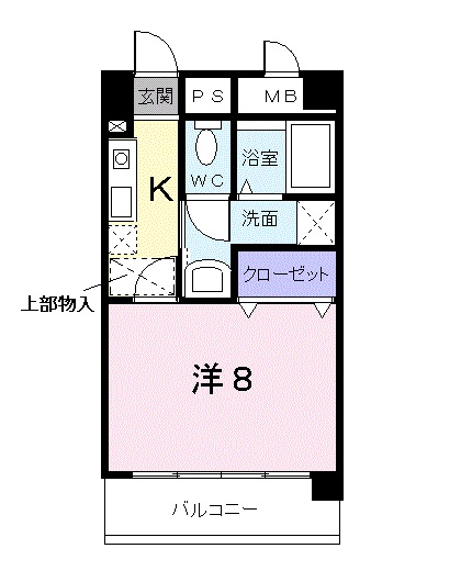 広島市安佐北区上深川町のマンションの間取り