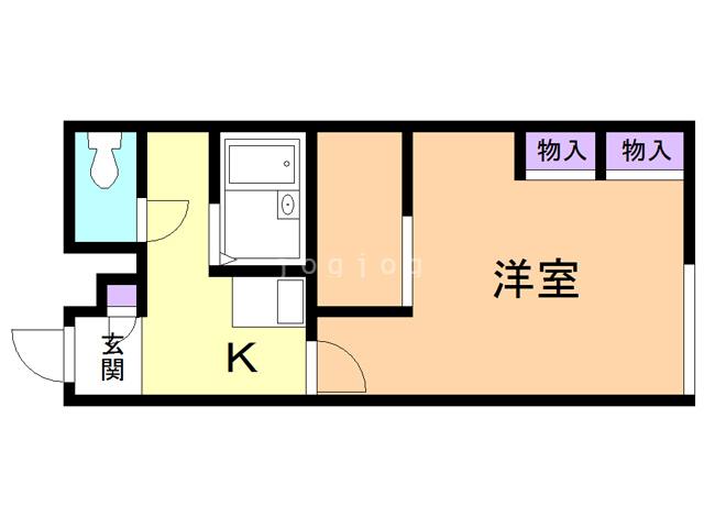 レオパレスパティオ近文Ａの間取り