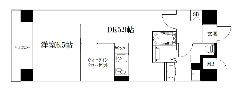 エヴァーステージ京都二条の間取り