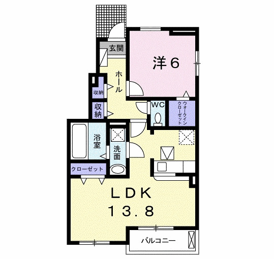 行橋市泉中央のアパートの間取り