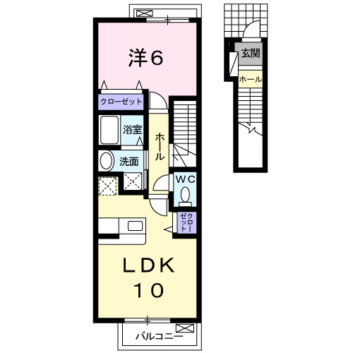 【桶川市北のアパートの間取り】