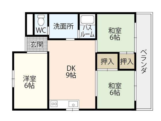 広島市南区宇品東のマンションの間取り