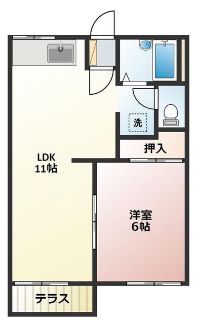 タウニィ小林の間取り