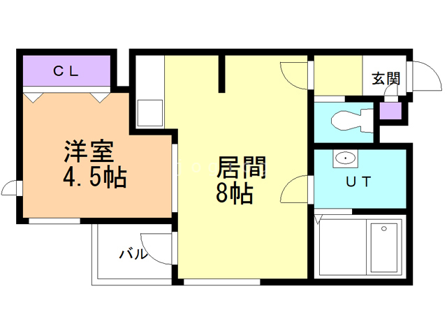 【札幌市中央区南四条西のマンションの間取り】