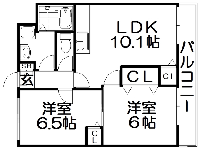 アメニティ東香里の間取り