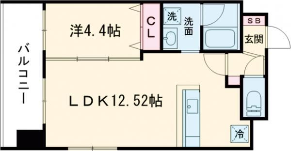 AZURE幟町の間取り