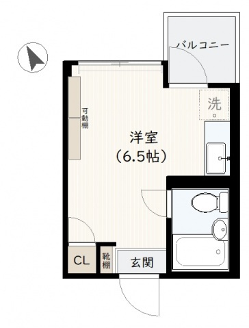 広島市中区広瀬町のマンションの間取り