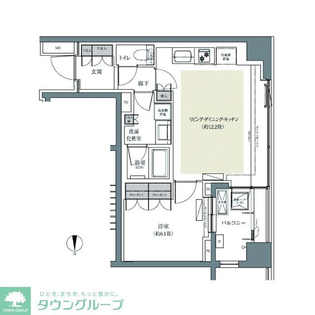 中野区東中野のマンションの間取り