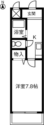 春日井市穴橋町のアパートの間取り