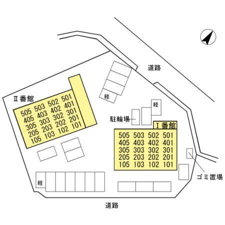 【山口市今井町のマンションの駐車場】