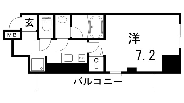 アプリーレ三宮イーストの間取り