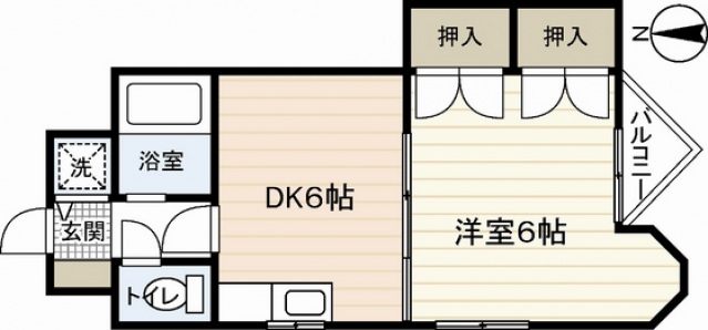 広島市中区白島九軒町のマンションの間取り