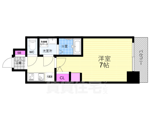 S-RESIDENCEドーム前千代崎の間取り