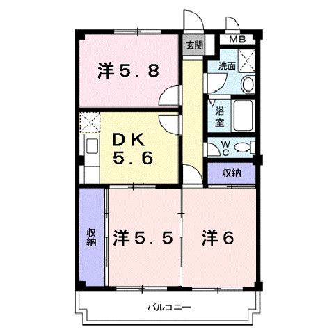 北野幌マンションの間取り