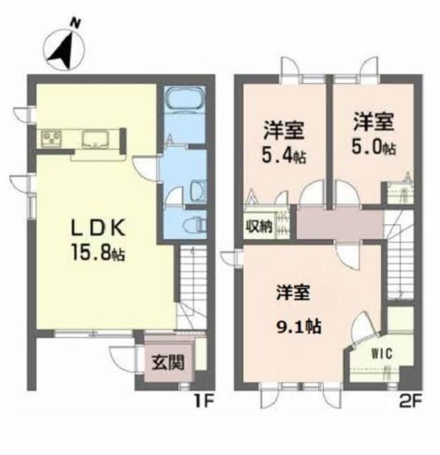 ディアス・パルモ虹ヶ丘Ａの間取り