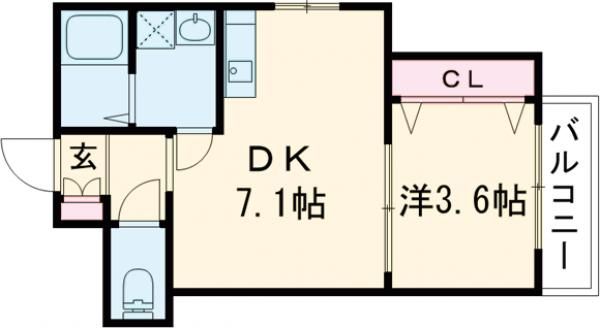 WING明石大久保の間取り